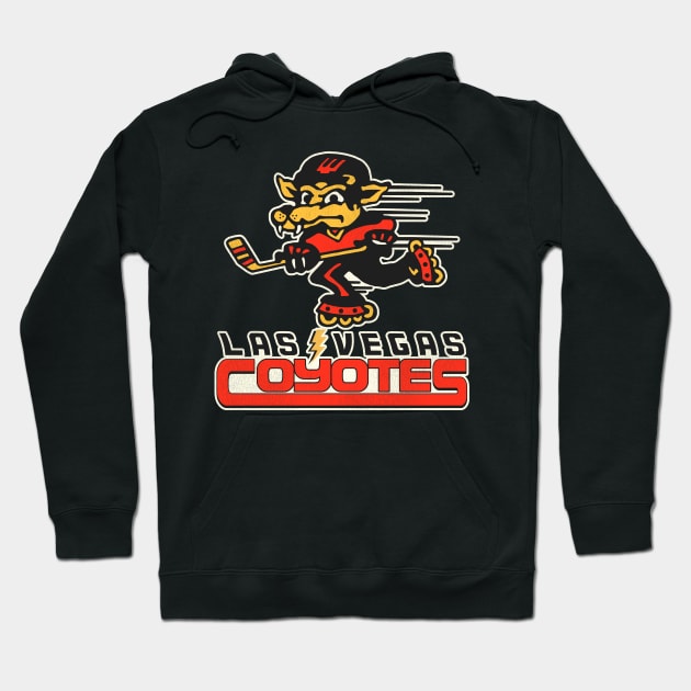 Retro Defunct Las Vegas Coyotes Roller Hockey Hoodie by darklordpug